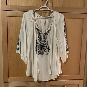 White blouse with embroidery